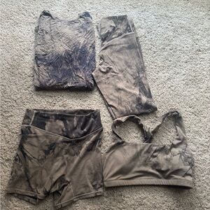 Gray Tie-Dye Activewear Set from Vitality